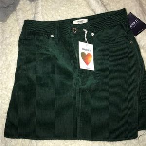 Mini corduroy skirt